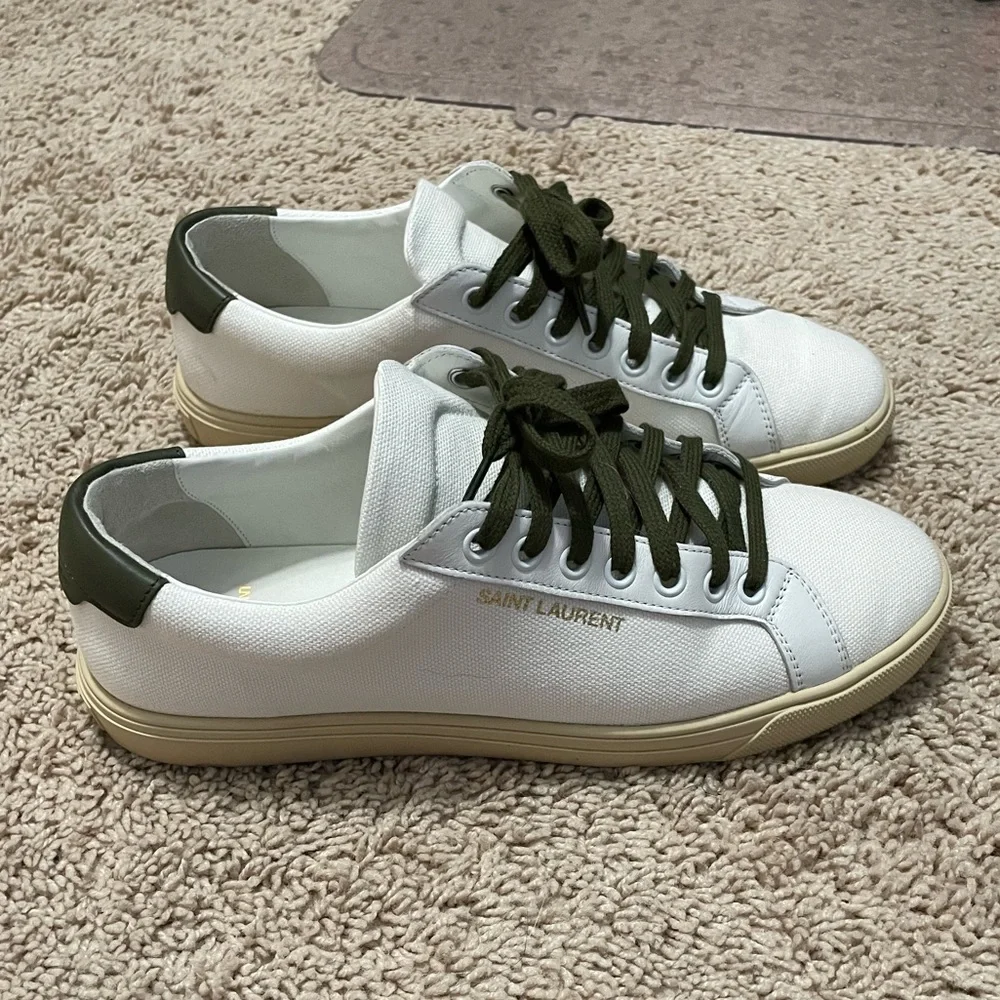 Saint Laurent Andy Canvas Sneakers Size 40.5 - Picture 4 of 9